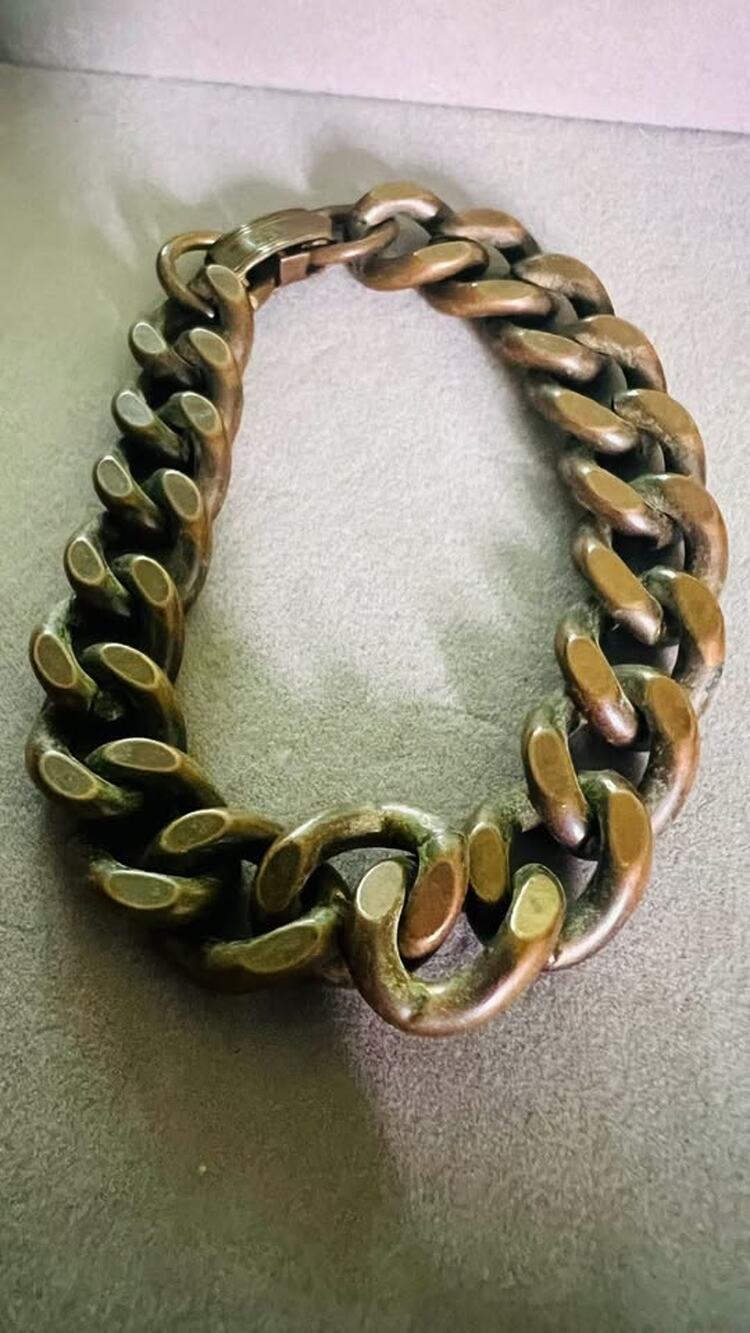 Vintage Bronze Curb Link Bracelet
